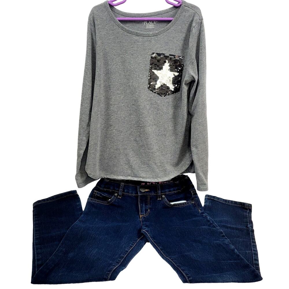 Children's Place Girls Long Sleeve Tee and Pants‎ Size L